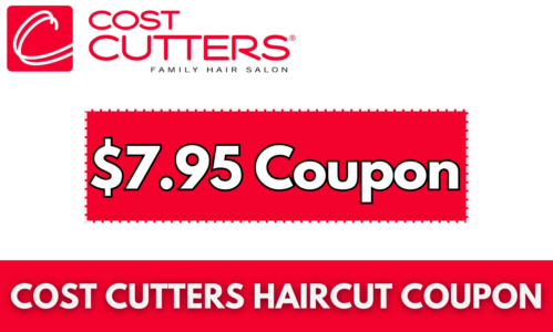 Banner Showing Cost Cutters $7.95 coupon for haircut